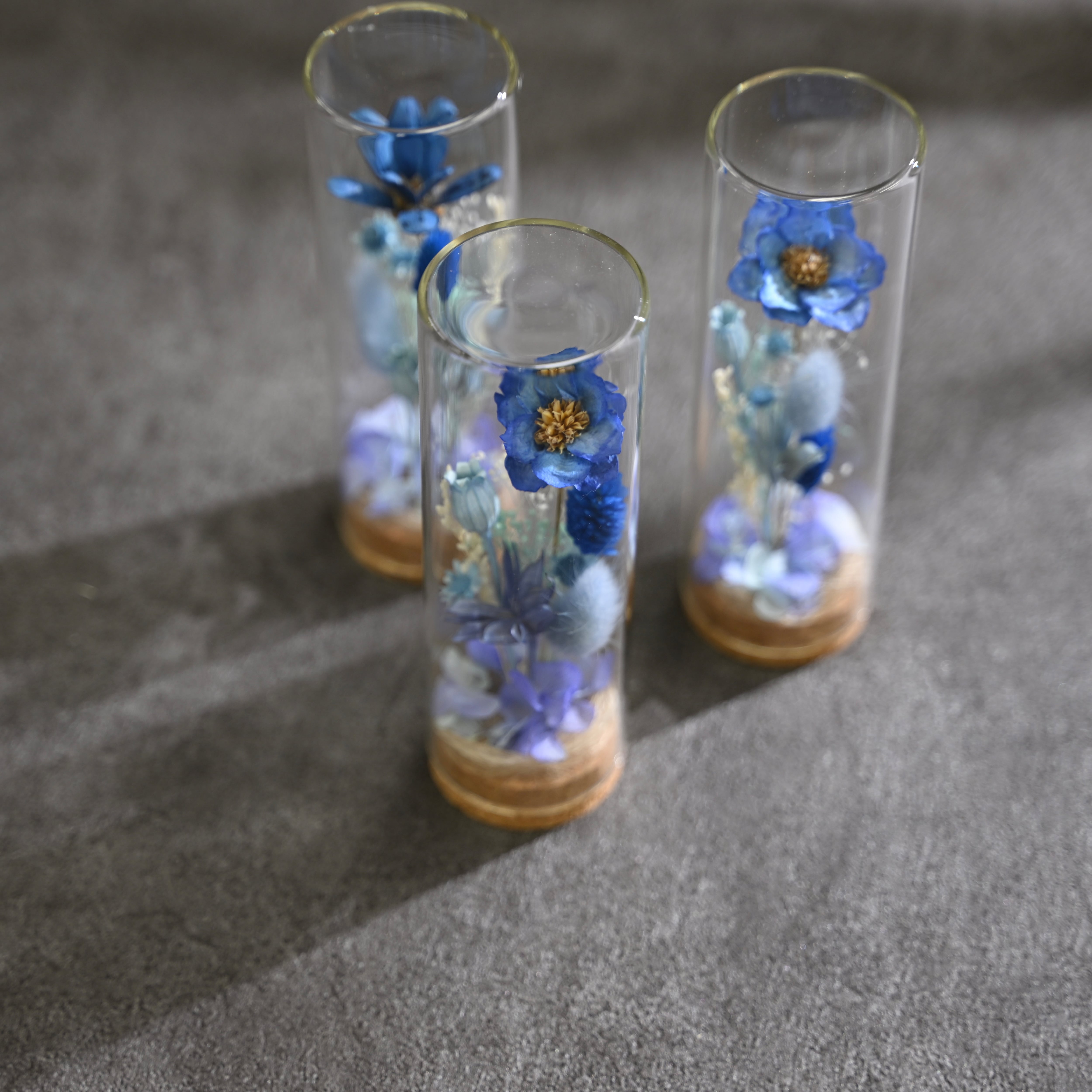 おまかせブルー系】ボトルフラワーS | Calon DRY FLOWER 公式