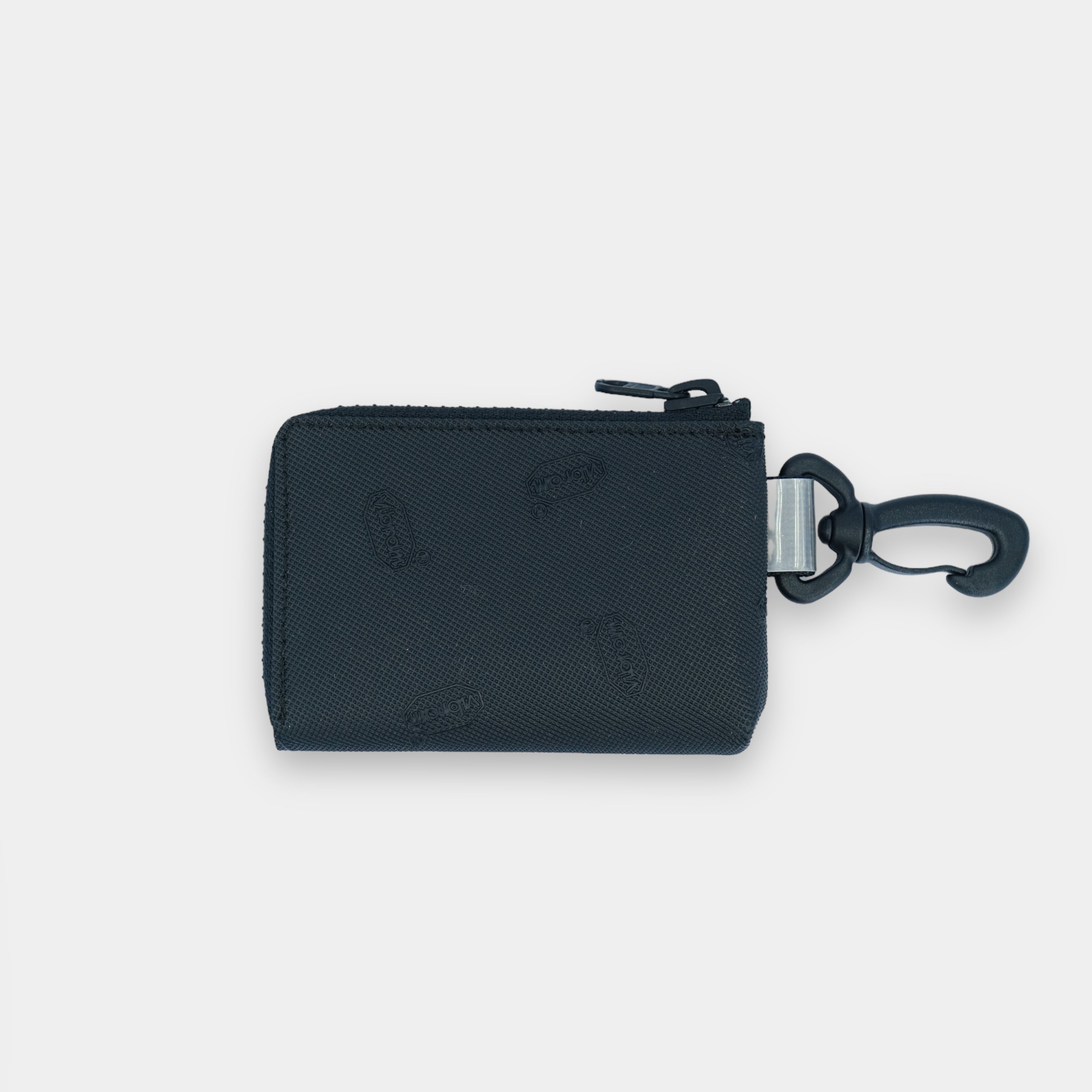 vibram card case (black×clear) with white glowing zip | THISWAY
