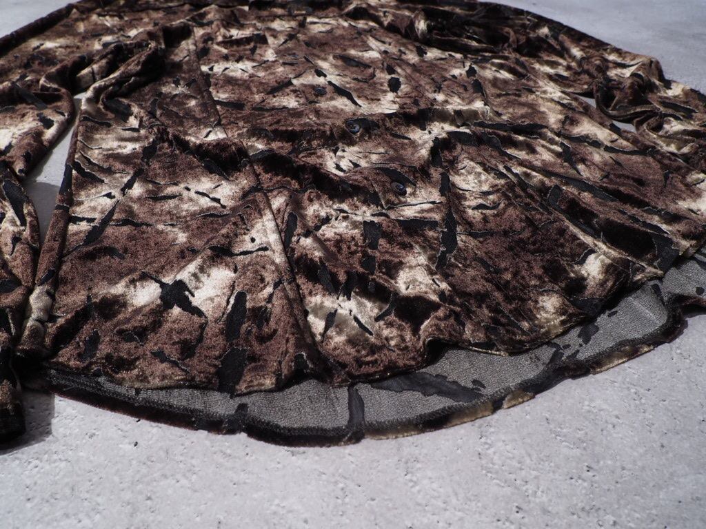 1990s Atelier sab see-through vintage velours shirt