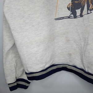 ポロ　クルーネック　スウェット　トレーナー　プリント　ホワイト　M