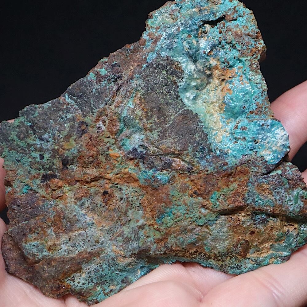 マラカイト＆クリソコラ 孔雀石 珪孔雀石 69.8g 原石 鉱物 CHS163