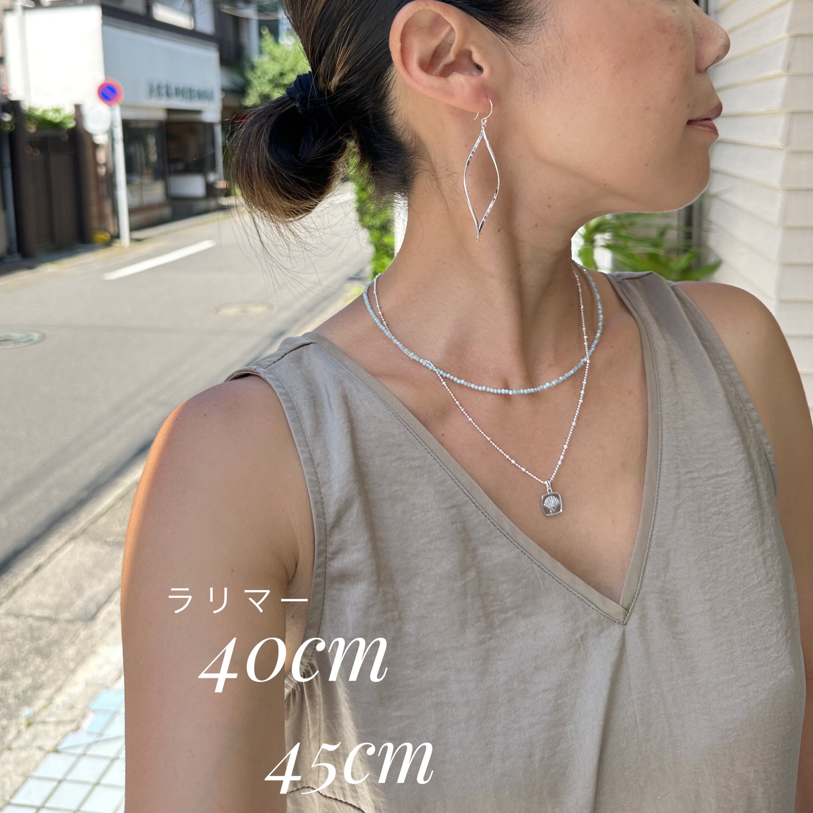 再入荷！！Lagoon Original ラリマー 2mm 一連ネックレス 40cm 