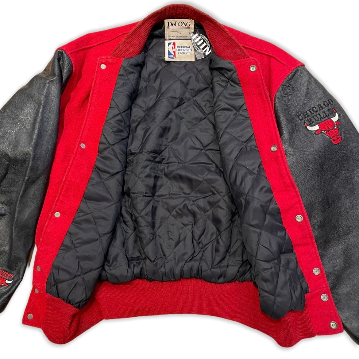 DeLONG レザースタジャン シカゴブルズ bulls NBA　USA製 XL