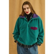 Oblada FLEECE TOPS　GREEN×PU RPLE