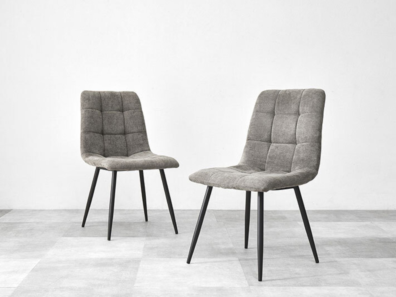 直径80cmラウンドテーブル3点セット 大理石調【チェア:グレー】・画像10