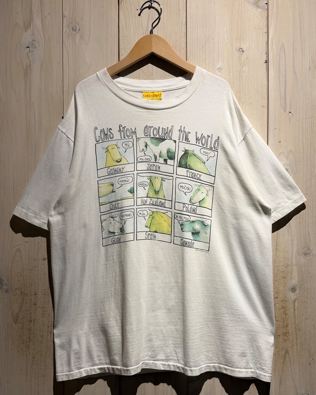 【a.k.a.C.a.k.a vintage】90's “Cows from around the world” Vintage T-Shirt