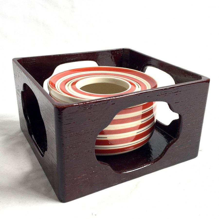 籃胎漆器 喫煙具 灰皿 煙草入 盆 3点セット アンティーク 木製 煙草盆