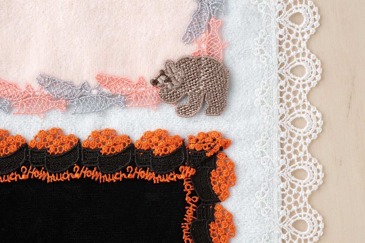 近沢レース JALオリジナル 漁る タオルハンカチ2枚セット 