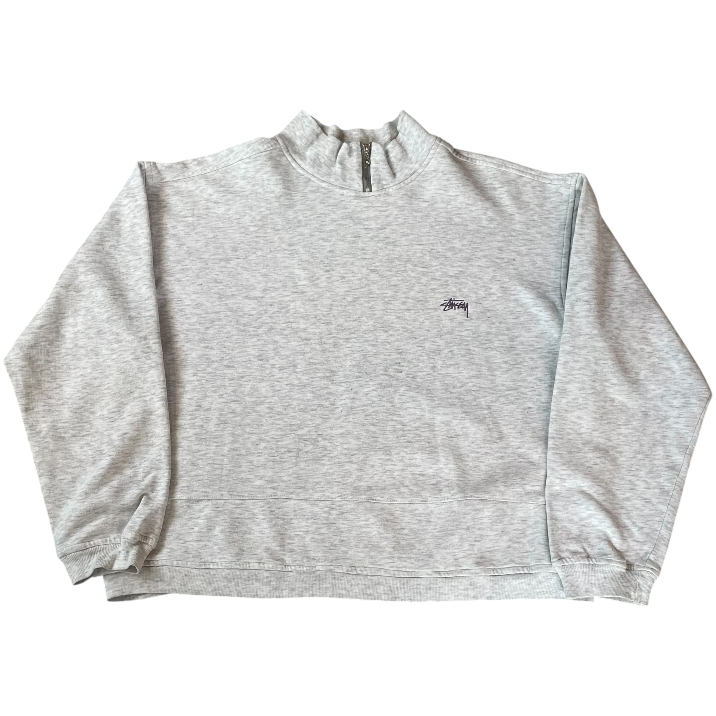 80s〜90s STUSSY "Stock Logo" zip design sweat