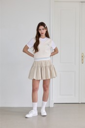 GOXO ゴーエックスオー ゴルフウェア スマイルハートザガードVネックベスト クリーム