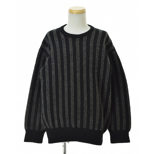 COMME des GARCONS HOMME / コムデギャルソン　オム80s archive HN-080090 ウール ストライプ長袖ニットセーター