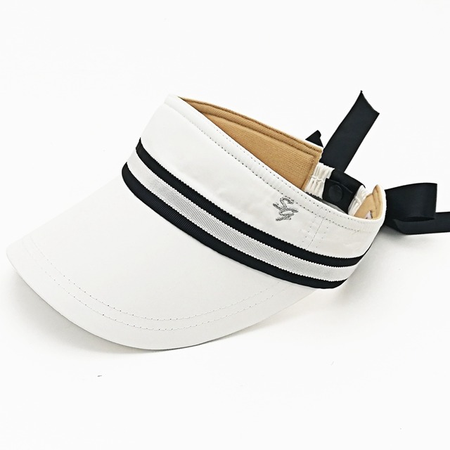 ラインサンバイザー　リボン