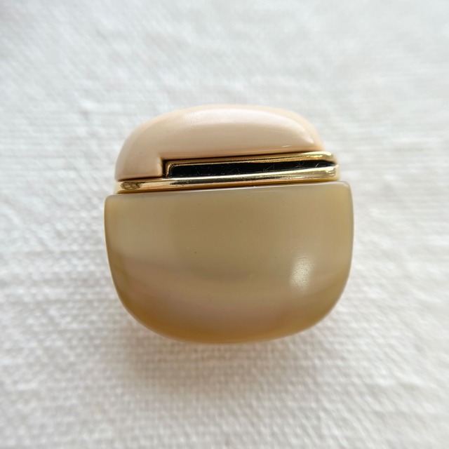 ●『2個セット』スクエア ベージュ ゴールド2ライン 24mm