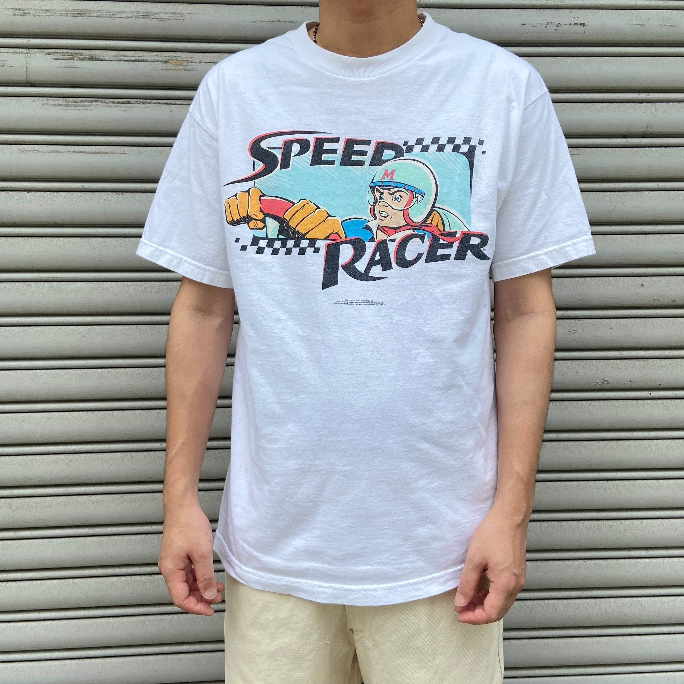 90s USA製 スピードレーサー マッハゴーゴー アニメTシャツ 白 | 古着
