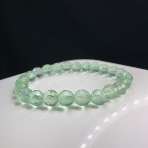 b153 ミントグリーンカットフローライトブレスレット