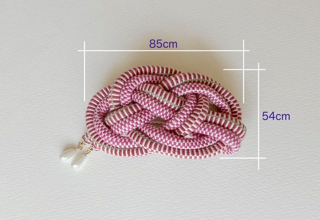真田紐バレッタ 花結（はなゆい）-　なでしこ