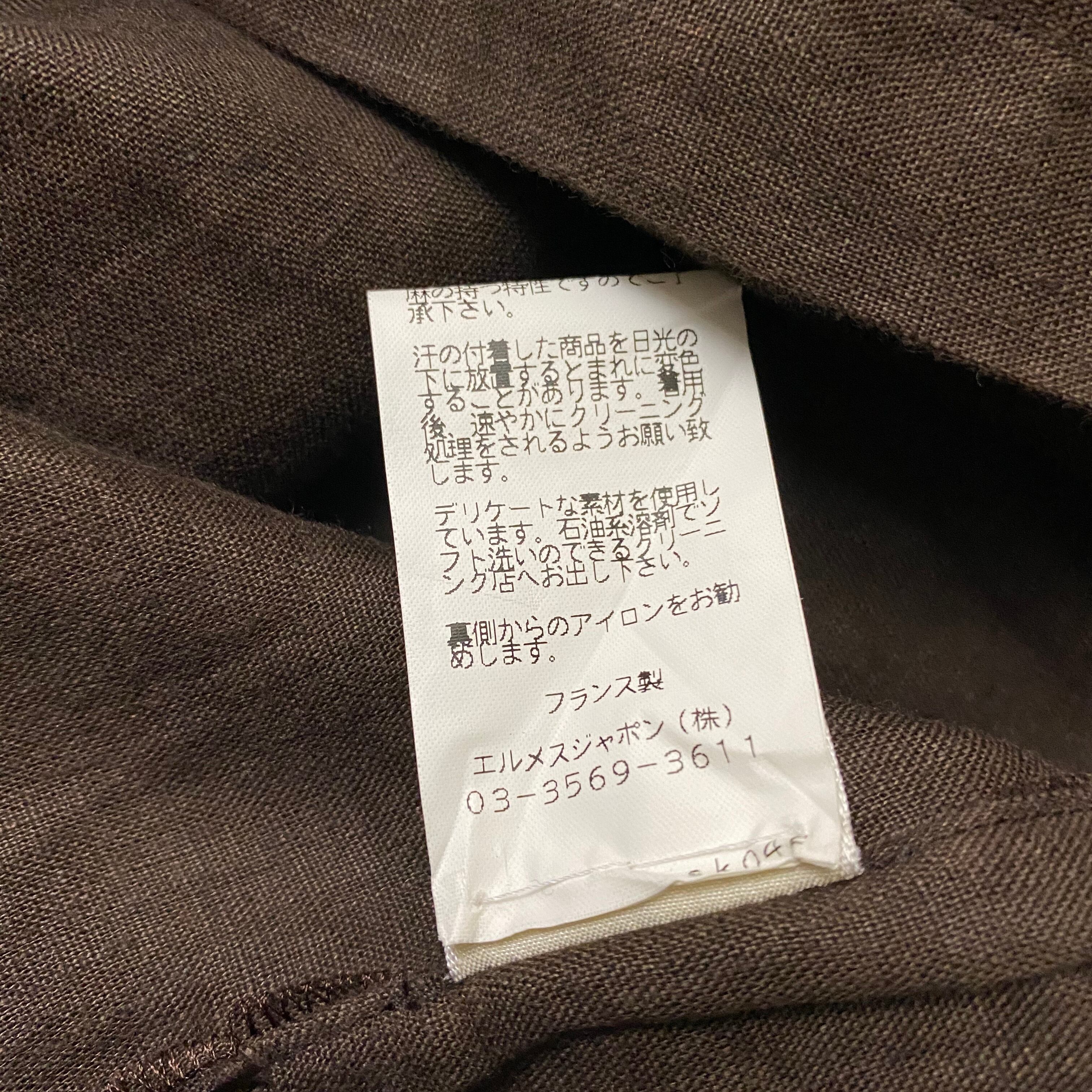 vintage HERMES by martin margiela linen long shirt with serie 