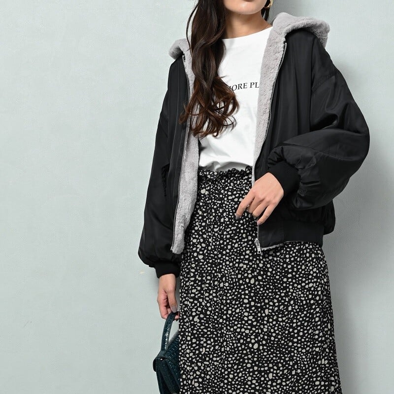 MA-1×ファーリバーシブルブルゾン | starcloset