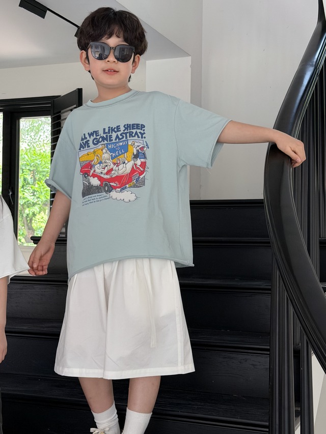 【KID】ゴーイングラムズプリント半袖Tシャツ - 7