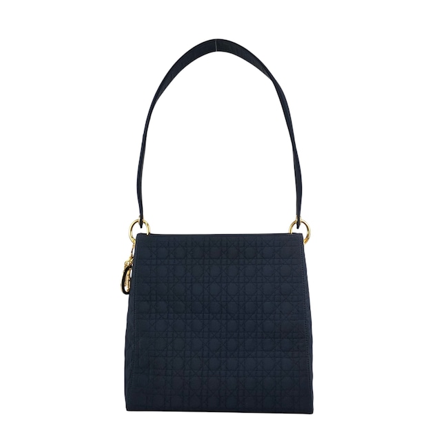 Christian Dior クリスチャン ディオール カナージュ ショルダーバッグ ブラック ロゴチャーム ナイロン ホーボーバッグ vintage ヴィンテージ オールド gd5hwv