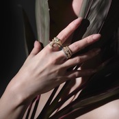 K18 Milgrain Half Eternity Ring