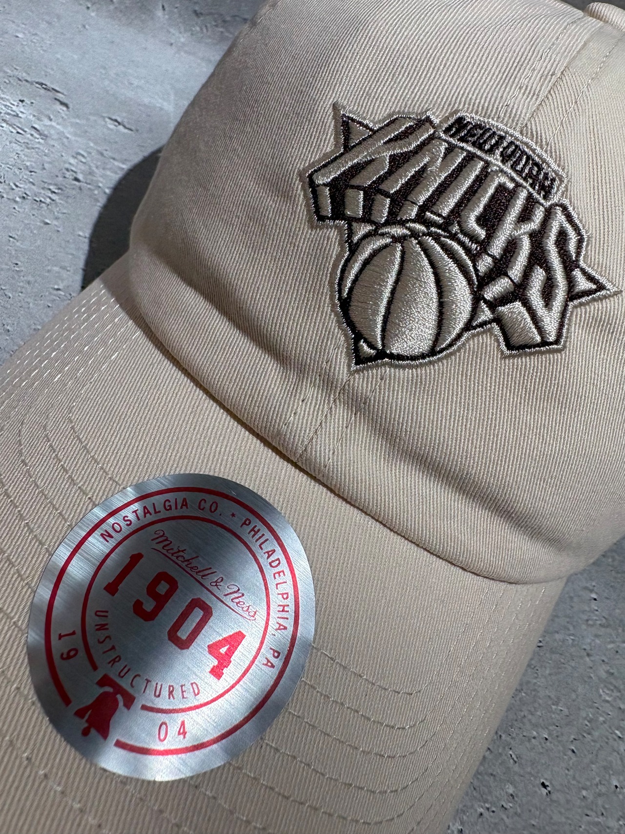 Mitchell＆Ness/ミッチェルアンドネス NBA ニューヨーク・ニックス キャップ クリーム