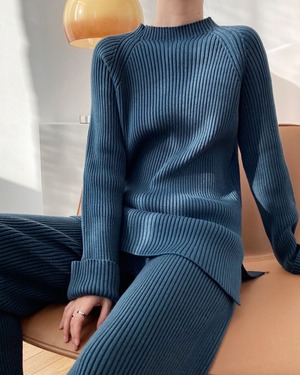 リブラインニットセットアップ 3color A0672