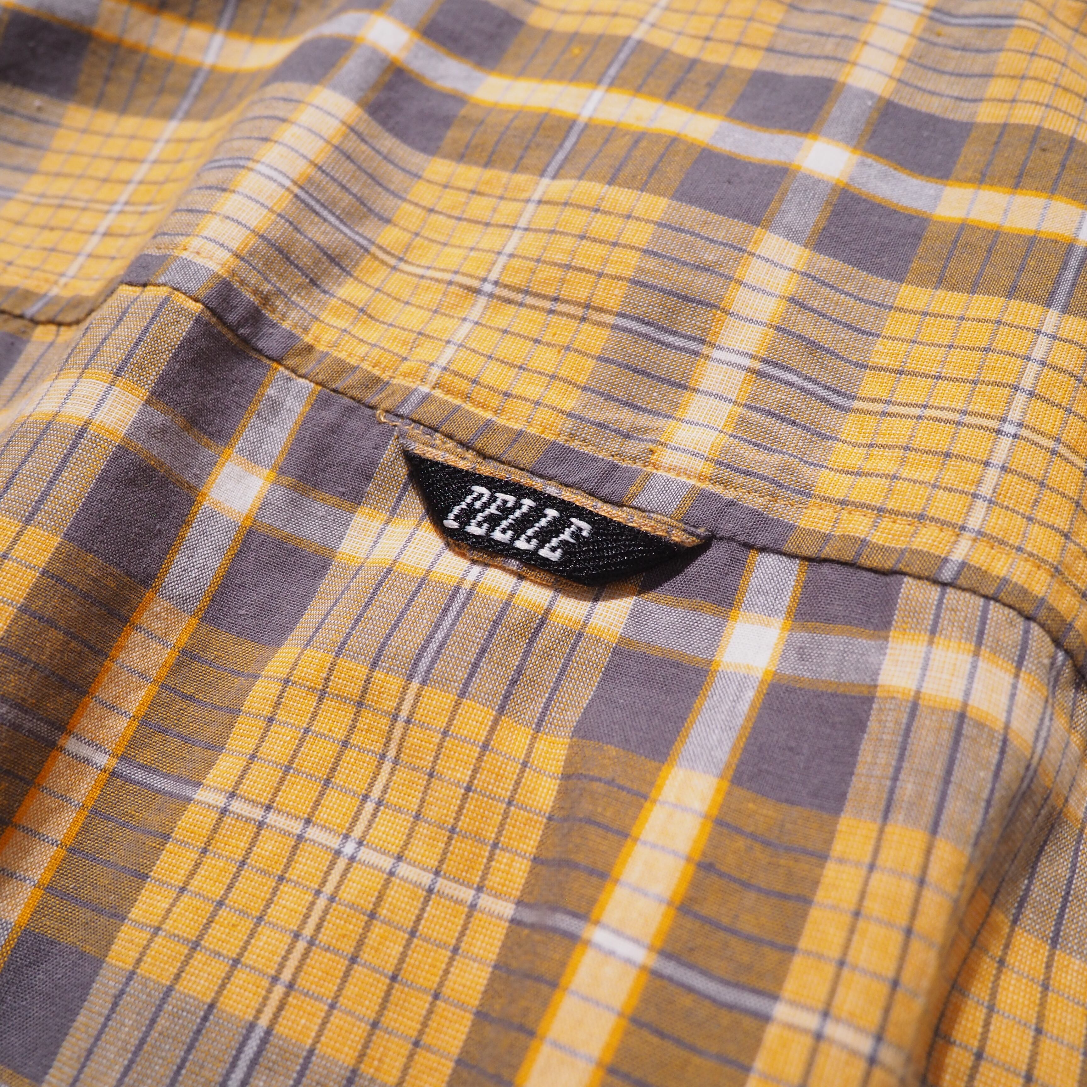 1990s " PELLE PELLE " Asymmetrical × Girl printed Vintage loose Check shirt