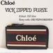 クロエ:「VICK」ジップパース/フルブルー色/CHC19SP067A884D4型／Chloé(Chloe)VICK ZIPPED PURSE full blue/ヴィック/ビック