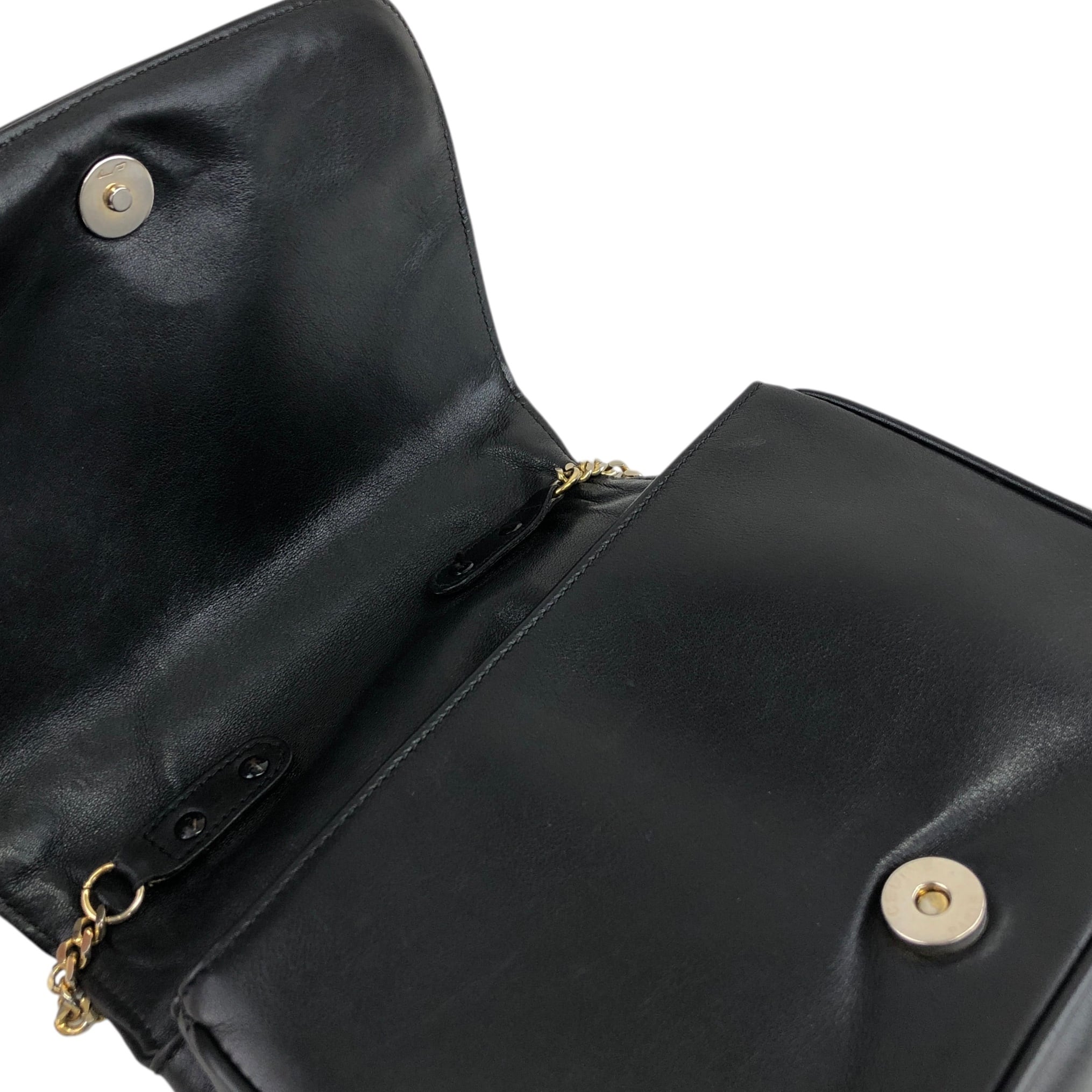 CELINE セリーヌ ショルダーバッグ ブラック ブラゾン ステッチ レザー