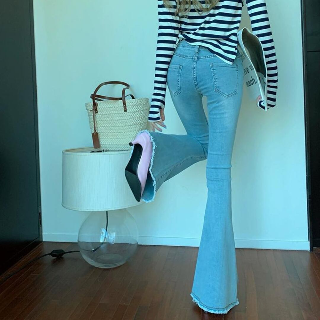 vintage アメリカ フレア デニム パンツ ブーツカット y2k 青