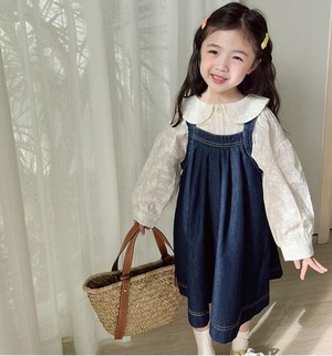 kids denim jumper skirt