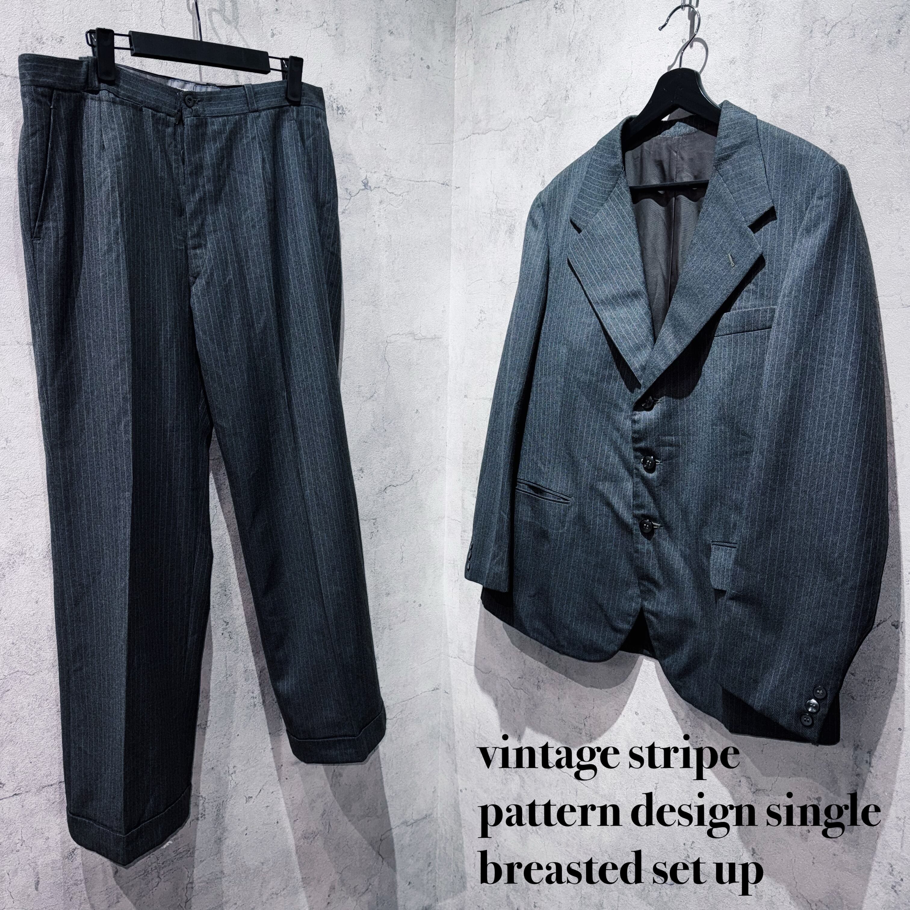 vintage stripe pattern design single breasted set up