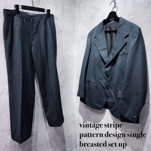 vintage stripe pattern design single breasted set up