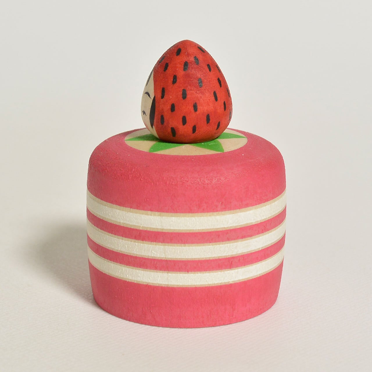 いちごケーキちゃんえじここけし 約1.5寸 約4.5cm 鈴木明 工人（作並系