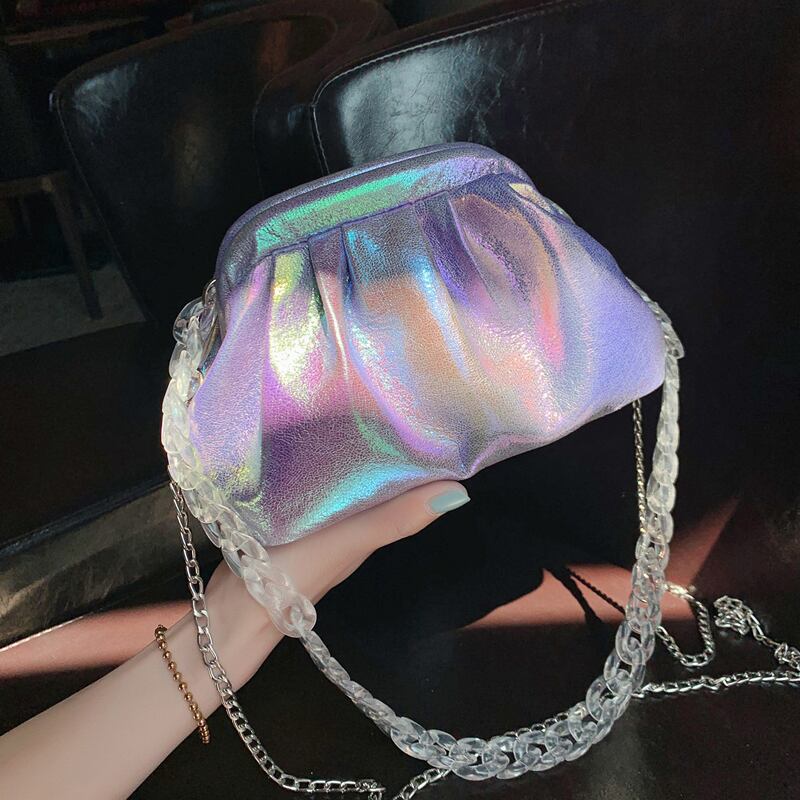 ユニークなスモールバッグウエスタンスタイルの女性バッグ2020人気の新しい流行のファッションネットレッドチェーンメッセンジャーバッグワイルドクラウドバッグ 手作りハンドバック17604417476