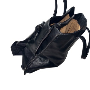ERMENEGILDO ZEGNA black leather tote bag