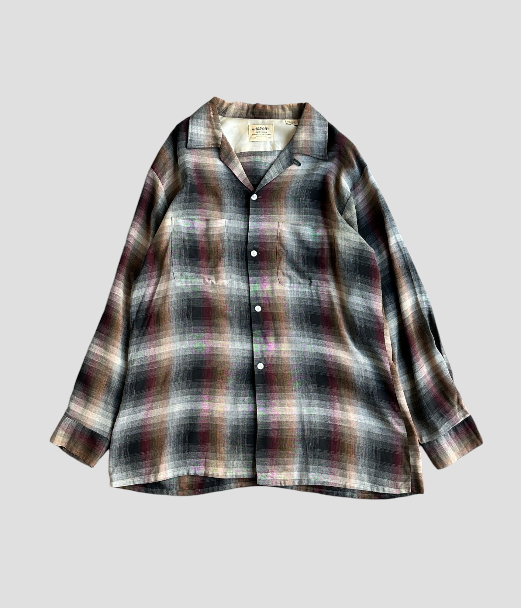 50-60s ARROW ombre check s/s shirts