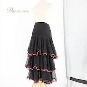 社交ダンス 衣装 スタンダード スカート レッスンウェア レディース 赤 ICHIOKU イチオク 黒 レッド系 ブラック系 レース 無地 シンプル スカート丈約78cm ウエスト約31cm~ 伸縮性 ポリエステル おしゃれ ダンスウェア フリル ドレス 可愛い 軽やか コスチューム パーティー メンズ レディース