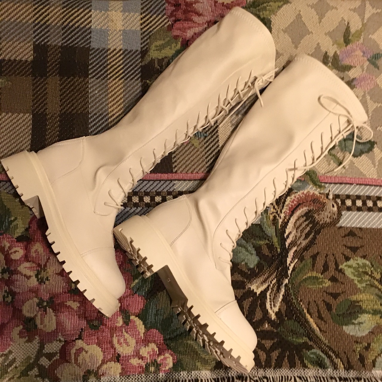 レースアップロングブーツ LK582