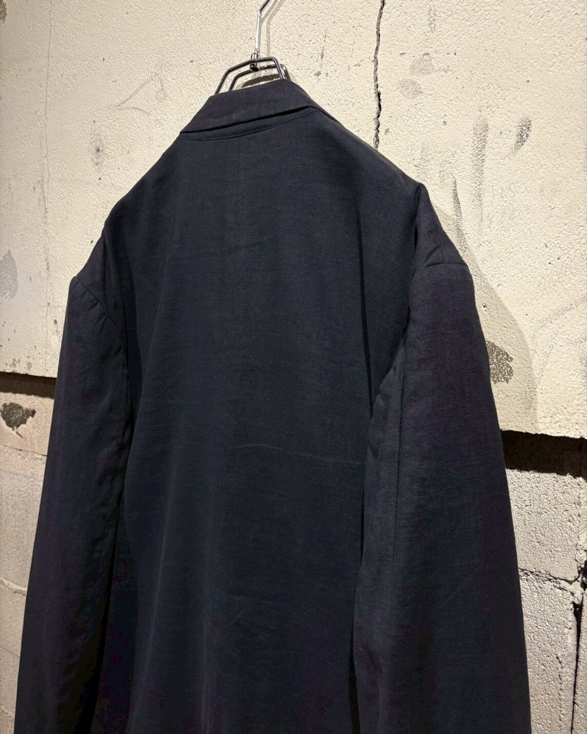 Caka otto】“DONNA KARAN” Minimal Design Linen Tailored Jacket