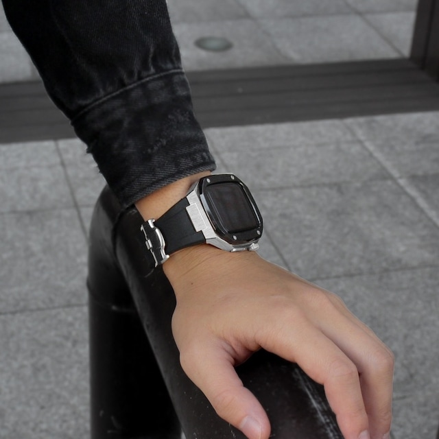 46mm【BLACK×SILVER】-Cherub-Rubber