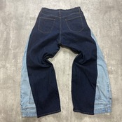 Remake denim jeans 再構築パンツ 定番 サイドラインフレアデニム 濃淡