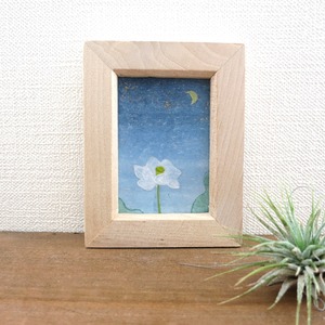 【日本画ポスターと原画】月明かりに咲く蓮の花 （A4/A3/A2/原画）インテリアアート⑦