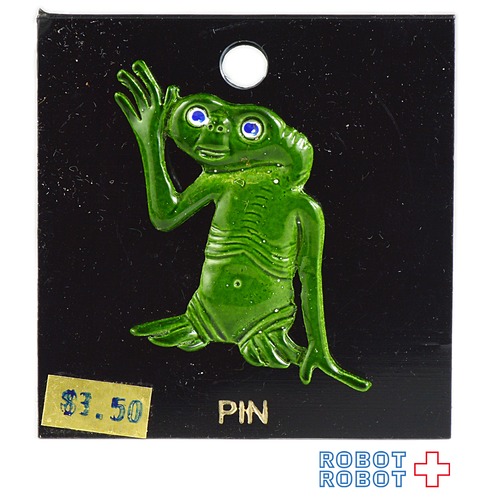 E.T. ピンズ 緑色 台紙付き メーカー不明