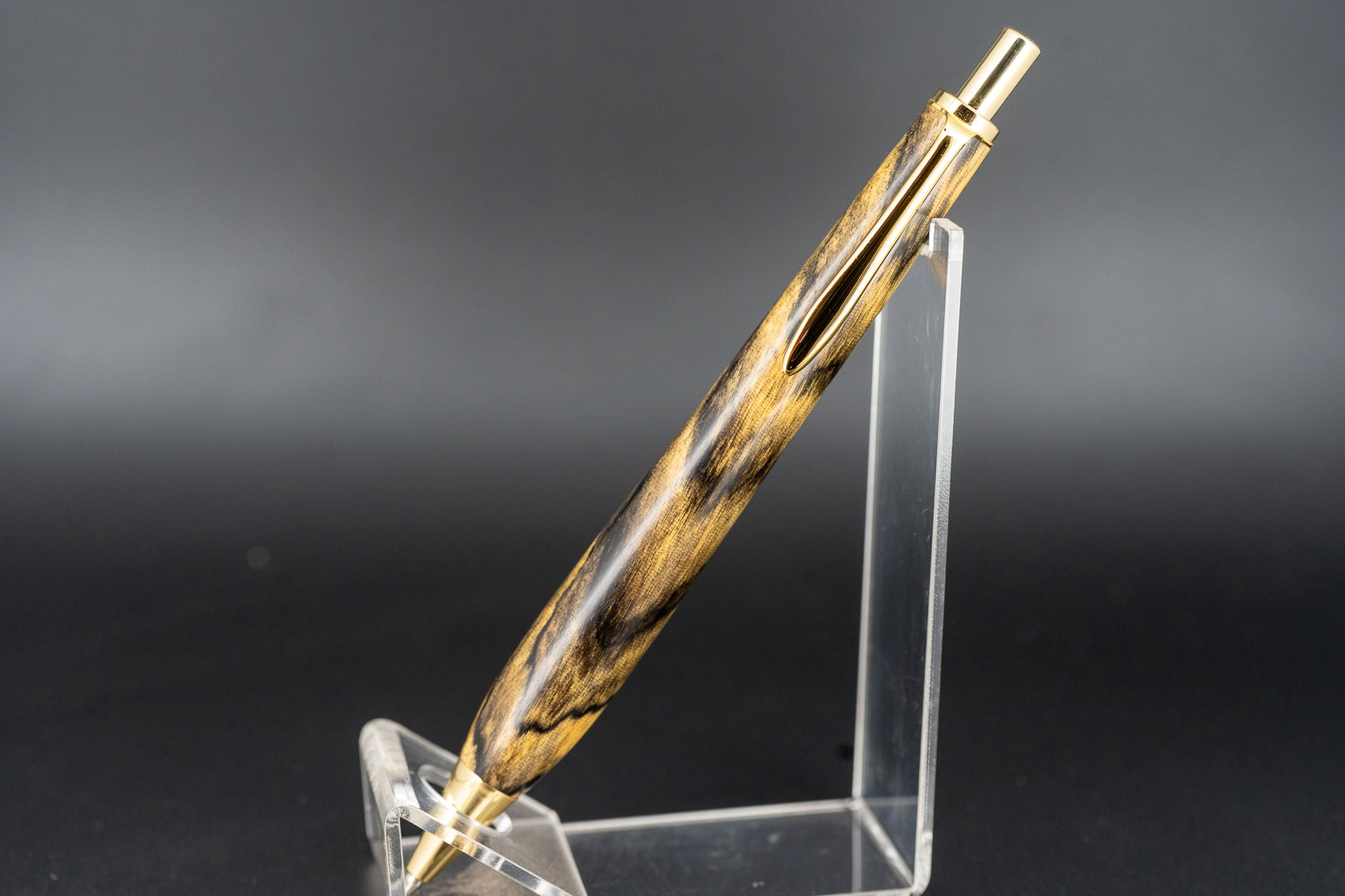 洗練されたモノクローム】 ペールムーンエボニー gold MP | 木軸ペン