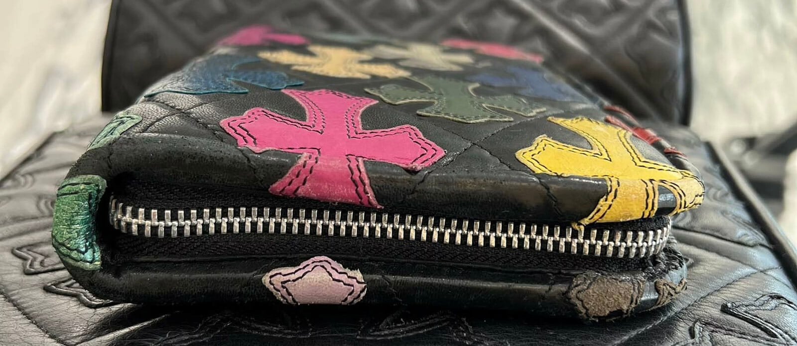 CHROME HEARTS クロムハーツ クロスパッチ ラウンドジップ