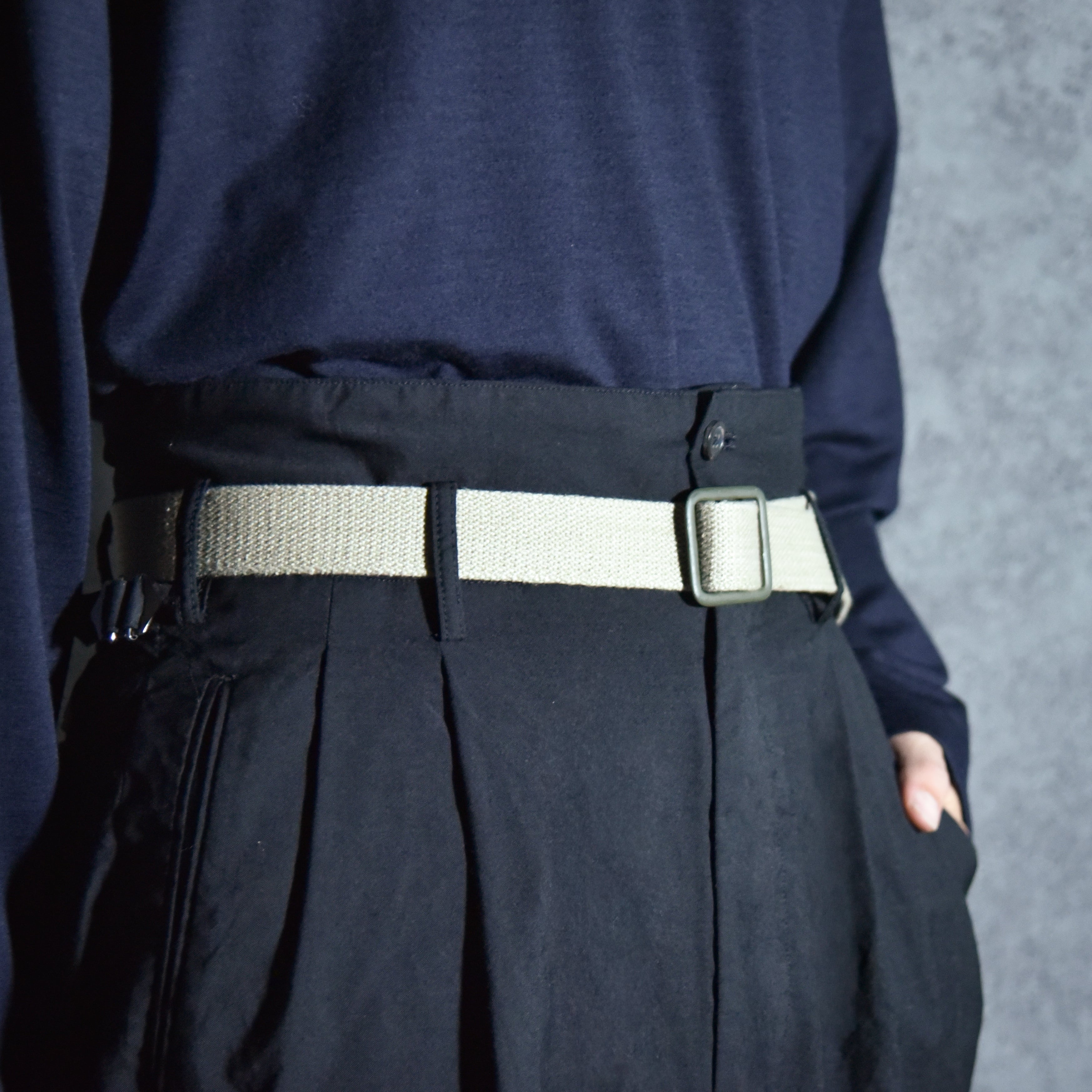 DEAD STOCK】French Army Open Buckle Canvas Belt フランス軍