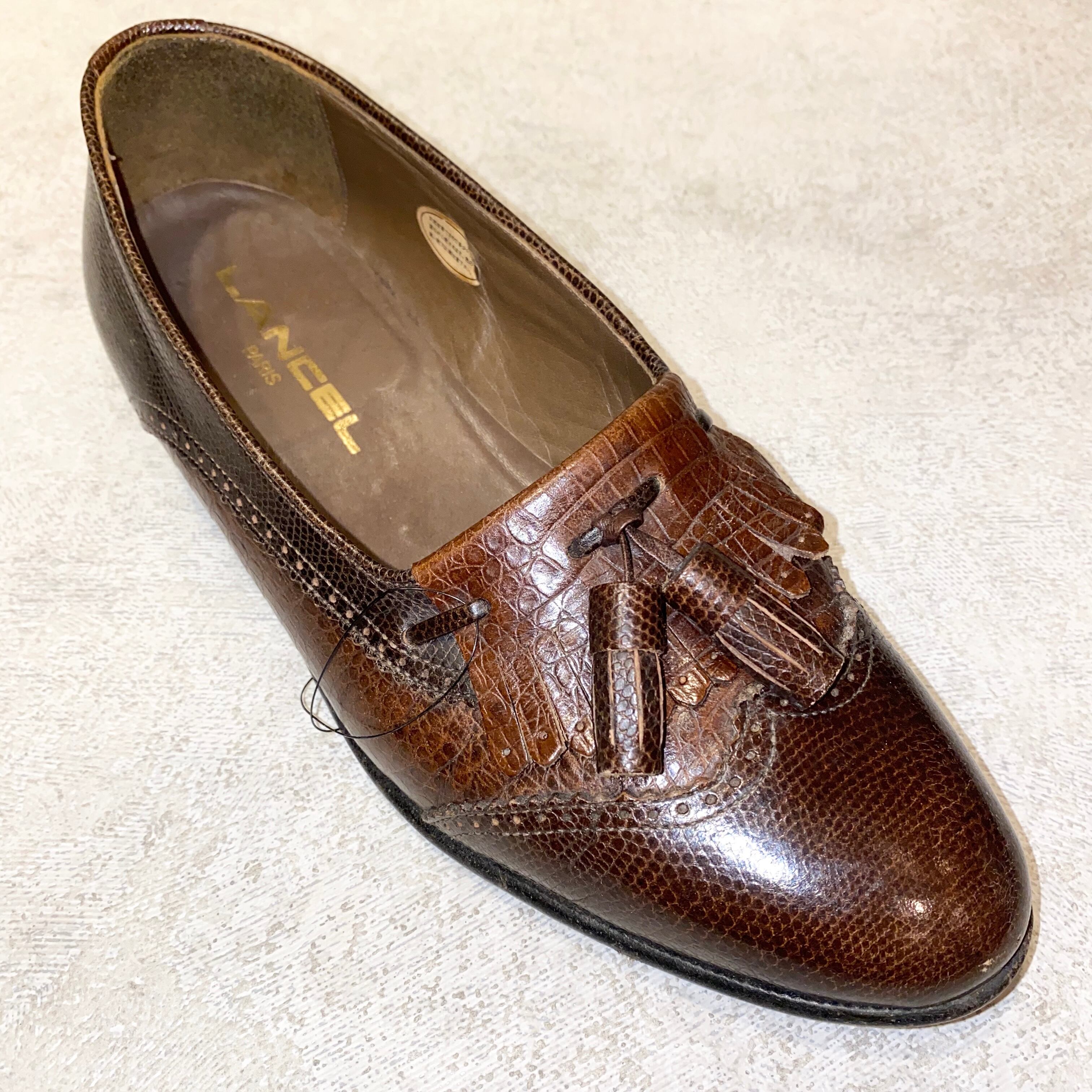 old LANCEL 2-tone tassel loafers | NOIR ONLINE