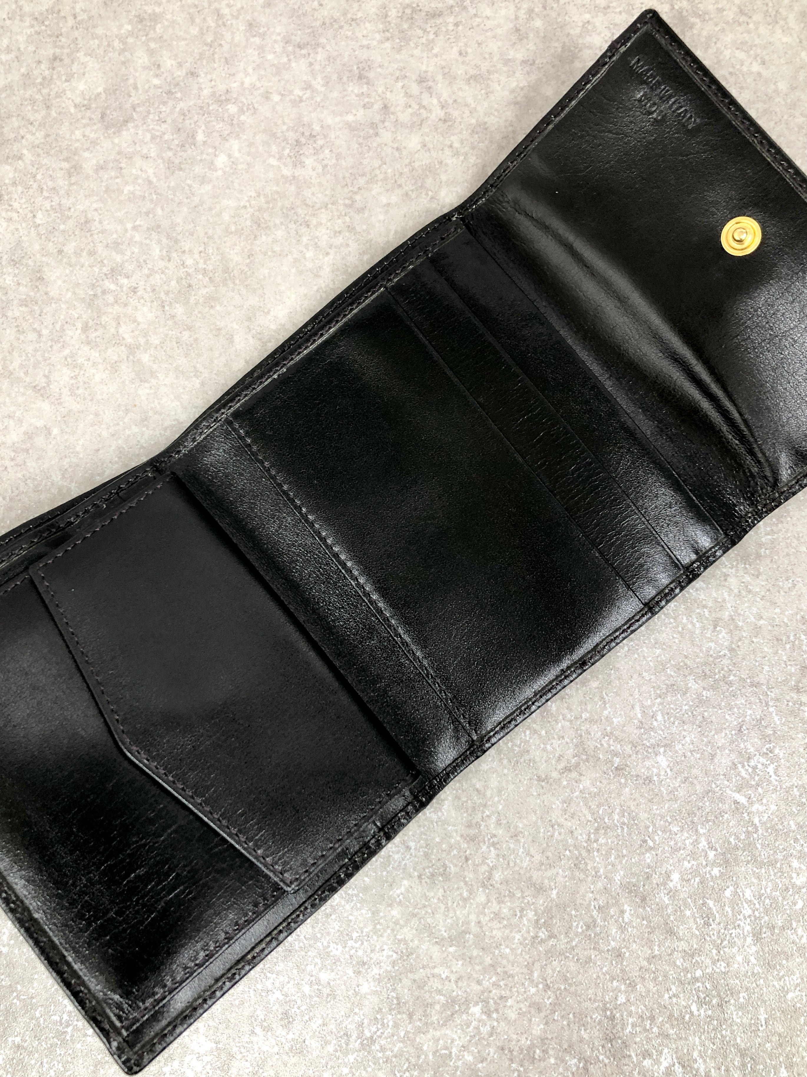 CELINE セリーヌ 財布 ブラック ホースビット レザー コンパクト